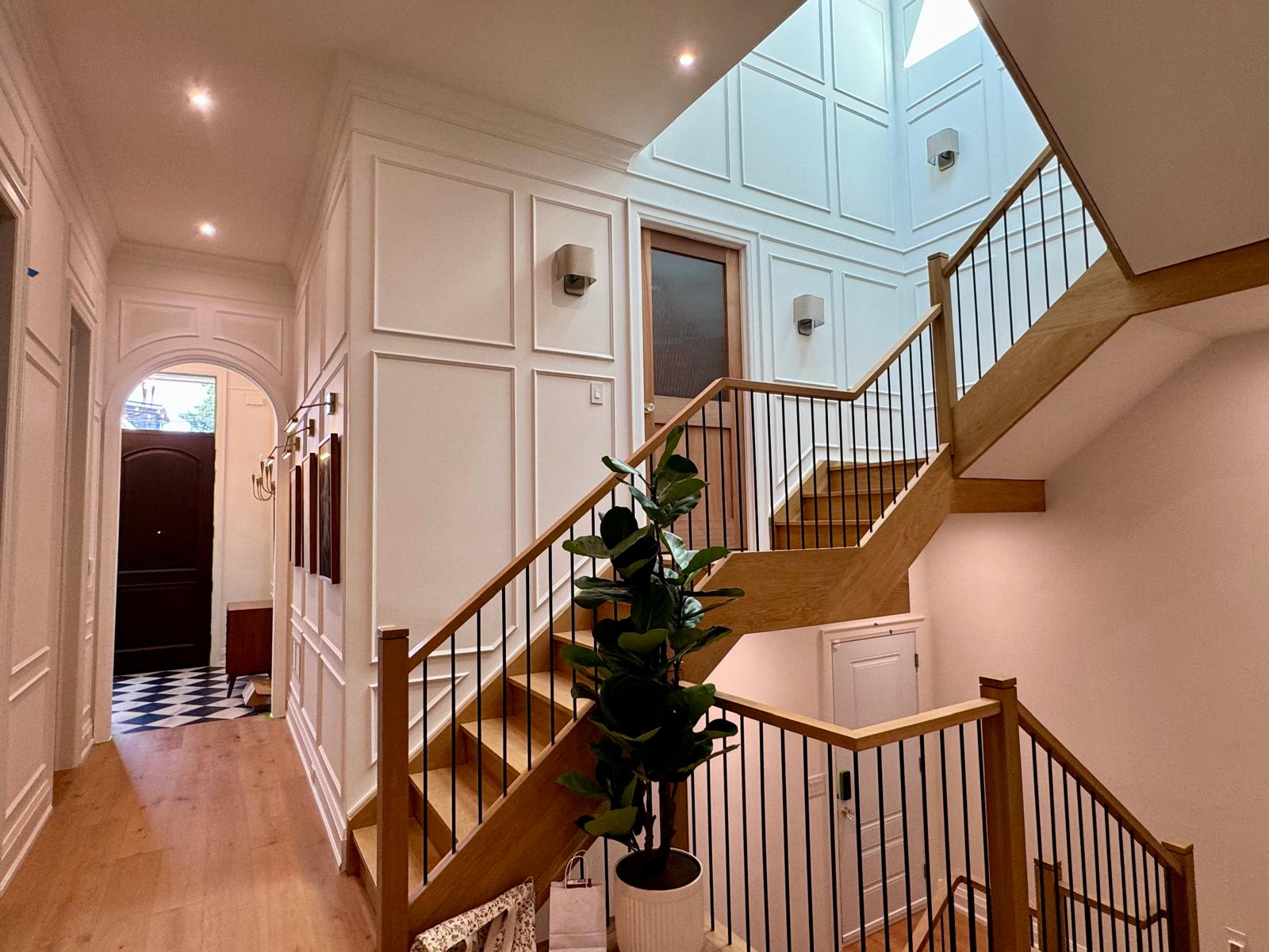 Interior staircase design rendering for renovation project